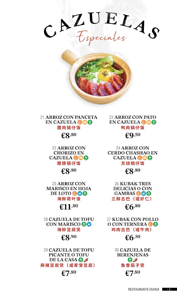 Menu Restaurante Ouhua-7
